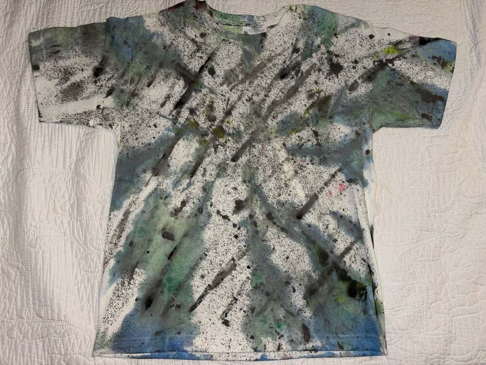 Alstyle Premium Youth XL Tie-Dye Splatter Print T-Shirt